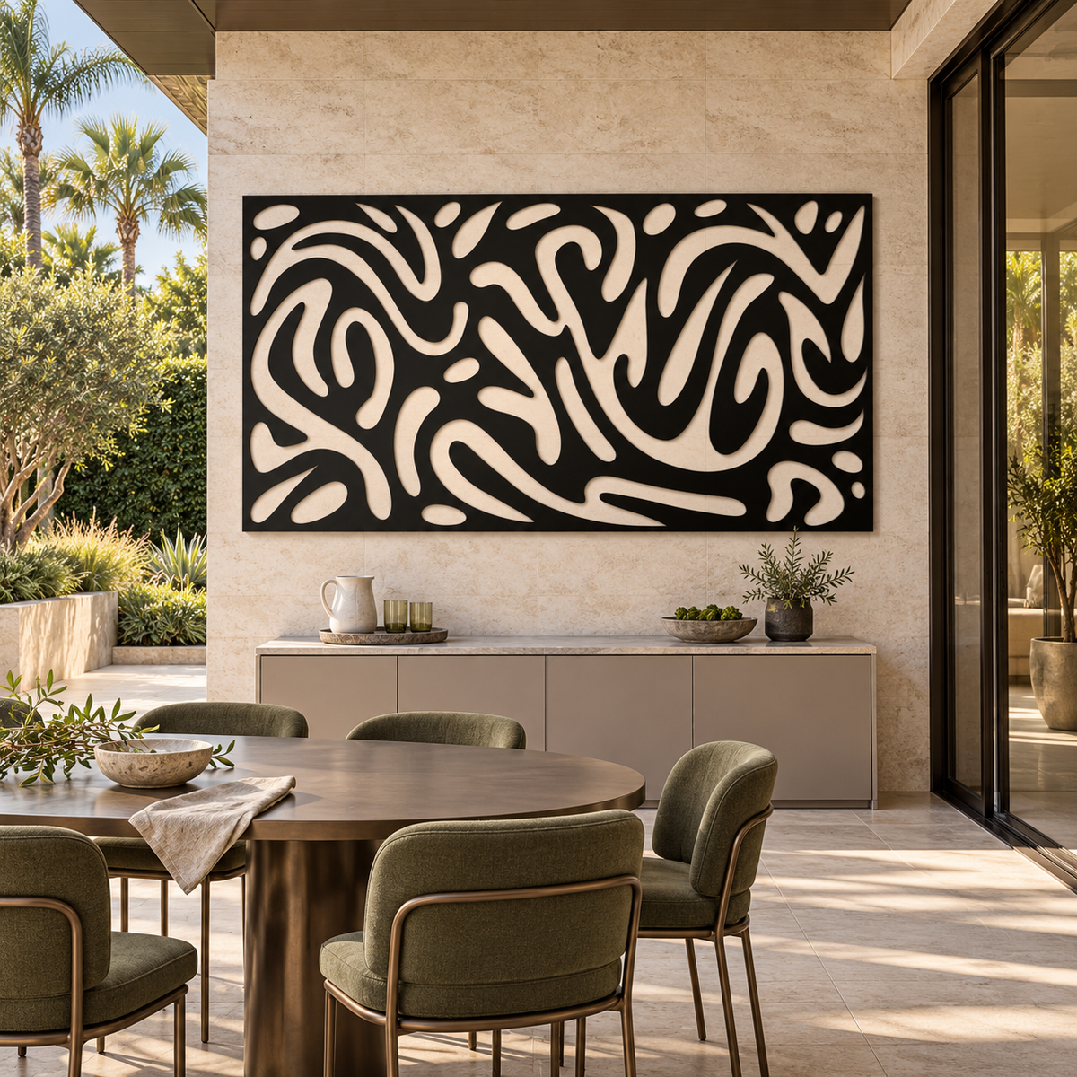 Outdoor Abstract Metal Wall Art