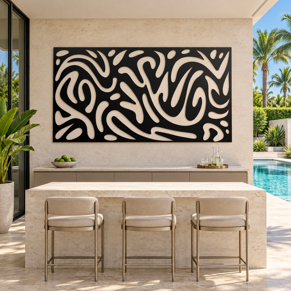 Outdoor Abstract Metal Wall Art